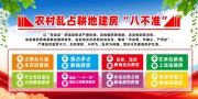 农村乱占耕地建房八不准宣传展板