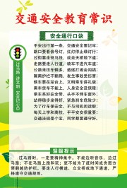交通安全教育常识海报