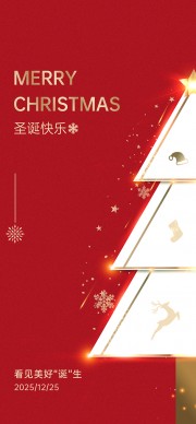 圣诞节看见美好诞生活动海报