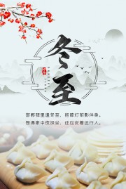 简洁冬至节气海报