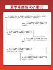夏季家庭防火消防展架图片下载