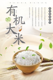 有机大米粮食宣传海报图片