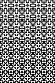 黑白几何无缝花型设计