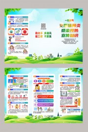 支原体肺炎预防宣传折页图片素材