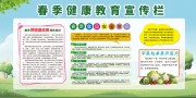 绿色春季健康教育宣传栏