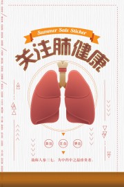 关注肺健康海报