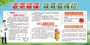 清新风春季健康教育宣传栏