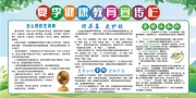 夏季健康教育宣传栏展板图片素材