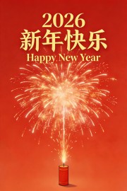 新年烟花2026元旦快乐广告