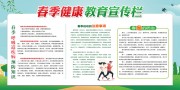 手绘春天背景春季健康教育宣传栏