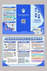 预防流感健康教育宣传三折页