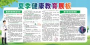 清新风夏季健康教育宣传栏