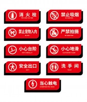 禁止吸烟红色安全标识警示牌