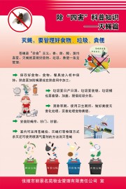 灭蝇除四害科普展板图片素材