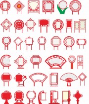 中式边框展示牌图片素材下载