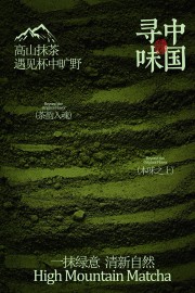 一抹绿意清新自然抹茶饮品宣传海报