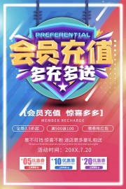 会员充值促销广告