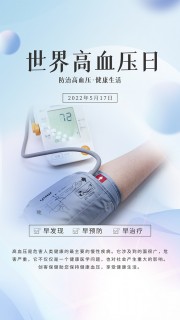 健康生活世界高血压日宣传广告
