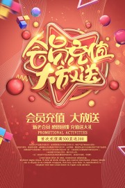 会员充值大放送活动海报