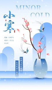 简洁小寒节气广告