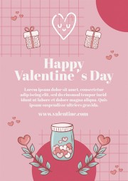 小清新情人节宣传海报