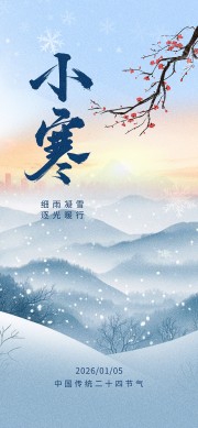 二十四节气小寒海报