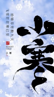 小寒的节气海报图片素材下载