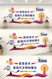 科学实验室文化墙素材