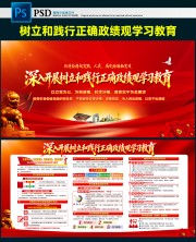 树立和践行正确政绩观学习教育宣传栏图片