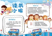 蓝色读书阅读手抄报模板【word格式】