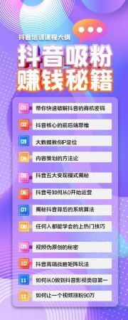 抖音培训运营长图模板图片