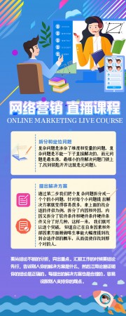 网络营销直播课程公众号运营长图
