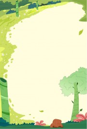 春天卡通风景插画背景图片