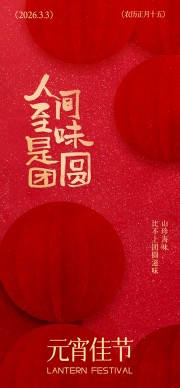 人间至味是团圆元宵传统节日海报图片