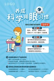 科学养成用眼习惯宣传海报图片下载