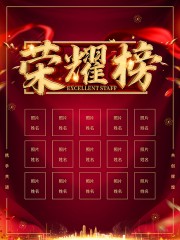 荣耀榜业绩榜企业展板设计