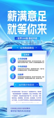 科技风薪满意足就等你来春季招聘广告
