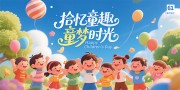 61儿童节宣传展板