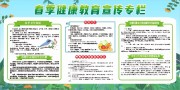 清新风春季健康教育宣传栏