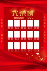 红色金榜题名荣誉榜海报