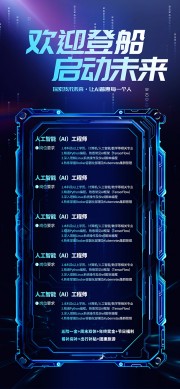 AI人工智能招聘海报图片素材