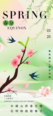 春分时节中国传统节气海报