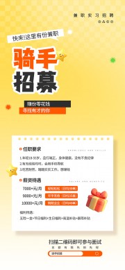 兼职实习招聘宣传海报