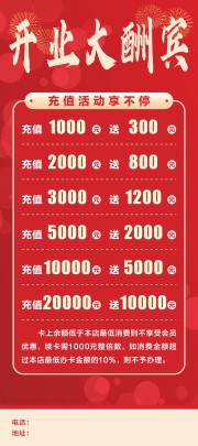 开业大酬宾促销展架海报