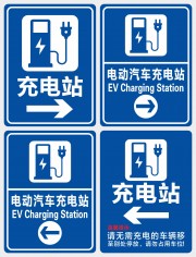 电动汽车充电站指示牌