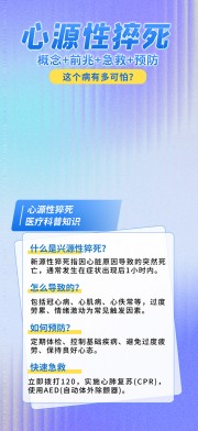 心源性猝死医疗科普展架图片素材
