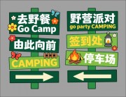 户外露营导视美陈图片素材