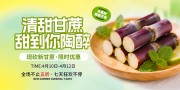 时尚甘蔗水果宣传展板