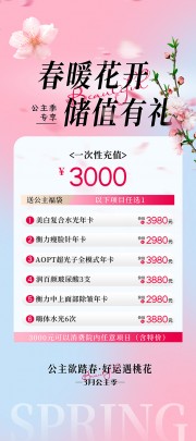 春天医美活动充值福利海报