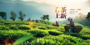 春茶上新春茶上市展板